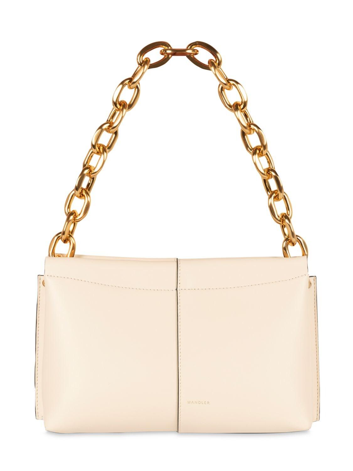 Wandler Carly Mini Heavy Chain Leather Bag in Ivory (White) | Lyst