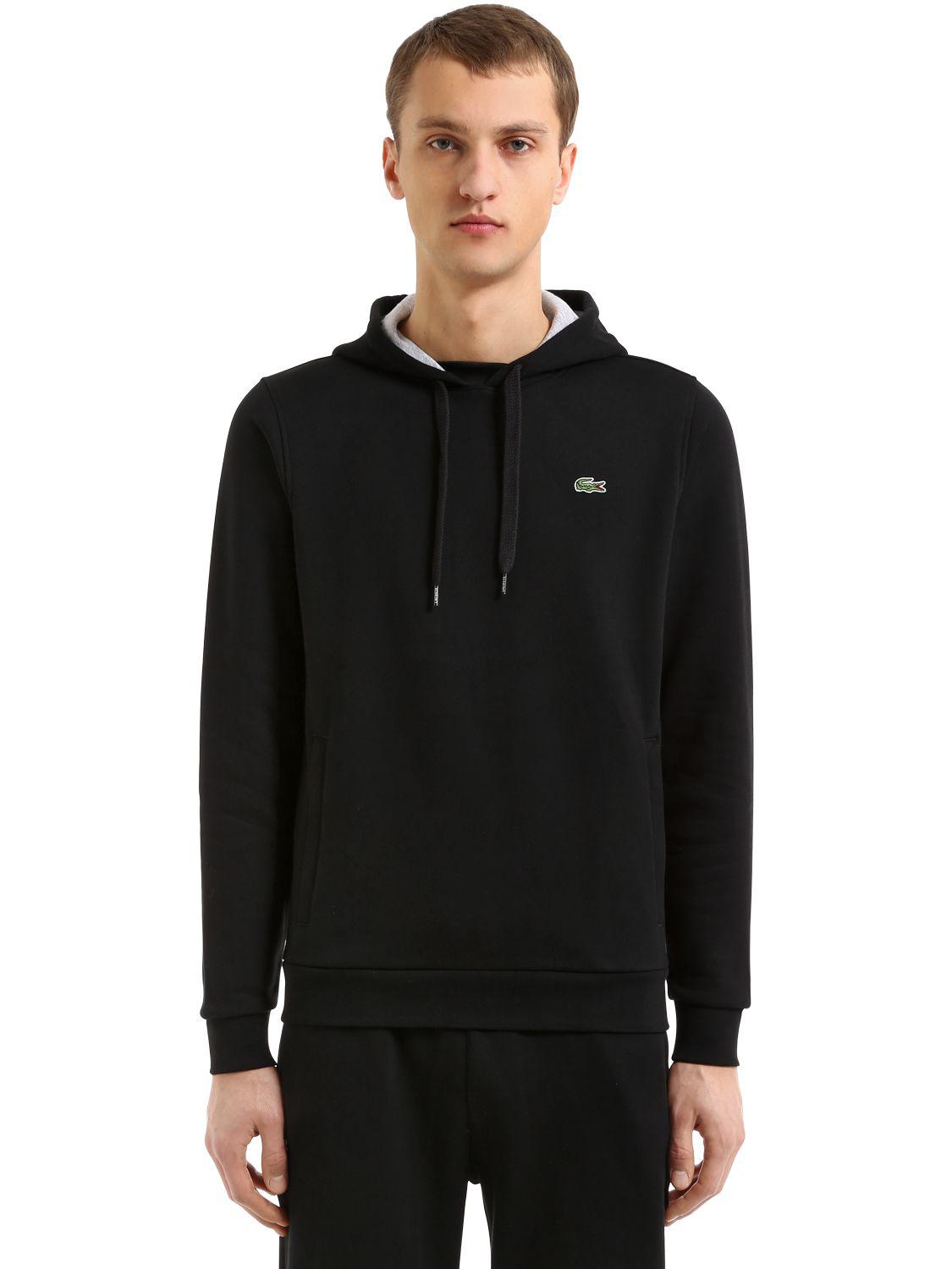 Lacoste men's hooded cotton blend sweatshirt Clearance