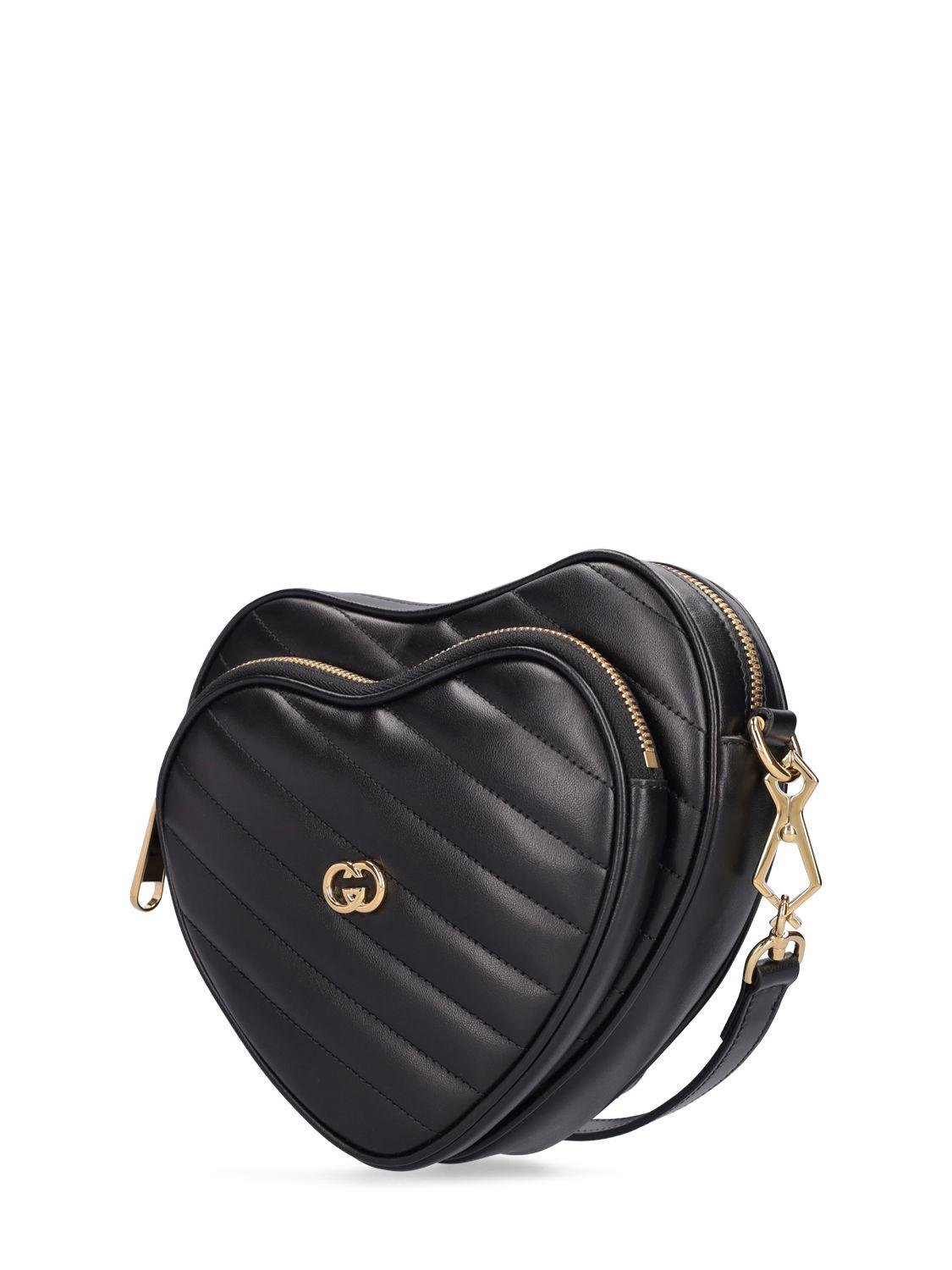 Sac cœur mini en cuir gg Gucci en coloris Noir | Lyst