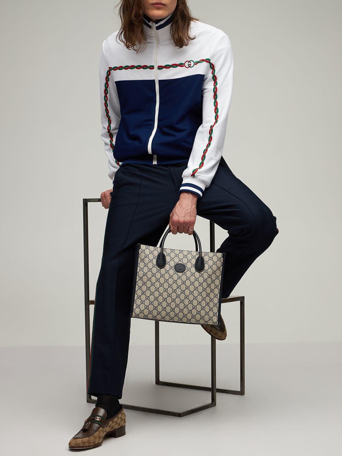 Gucci GG Multicolour Small Tote Bag in Blue for Men