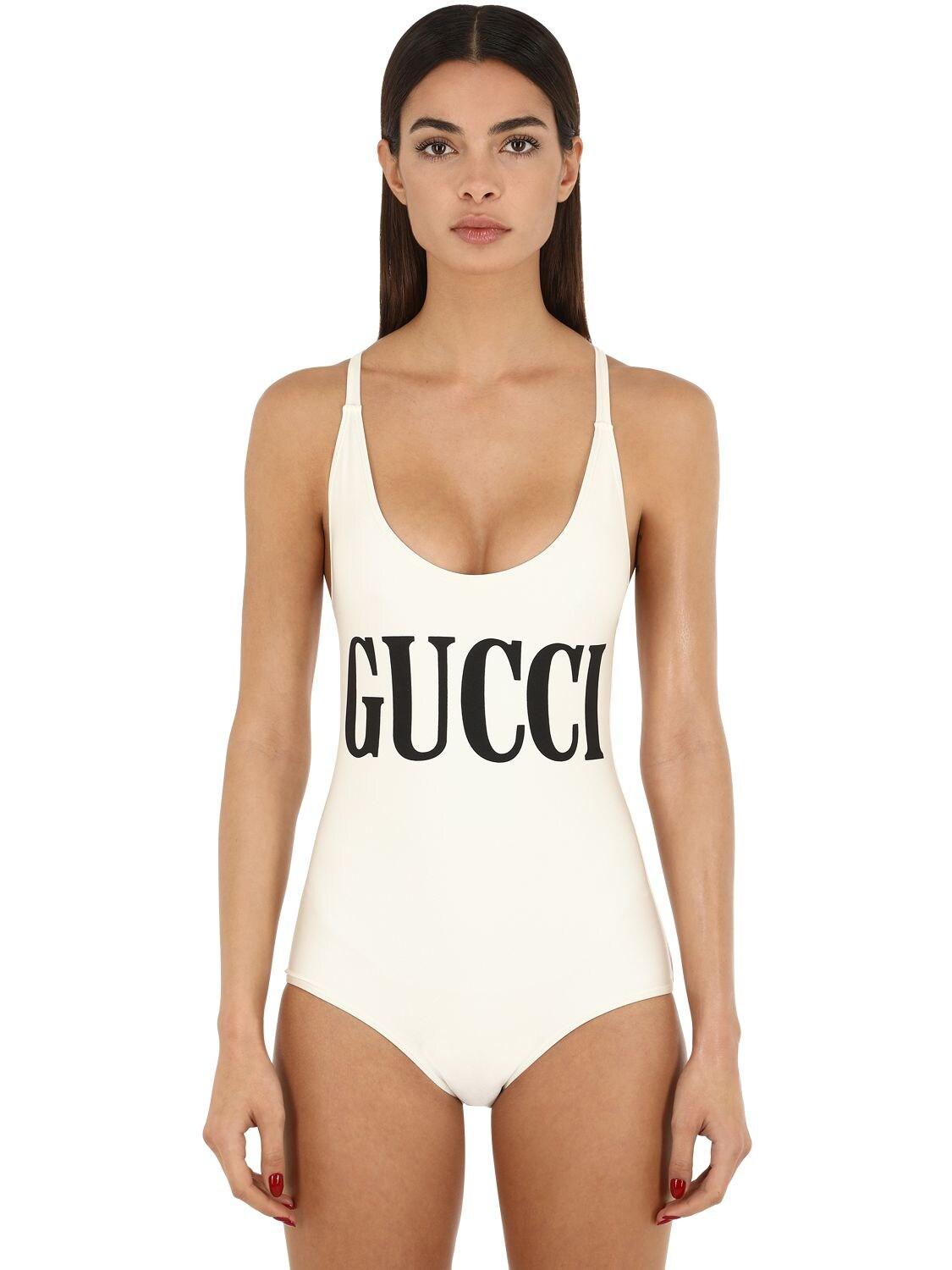 gucci white swimsuit