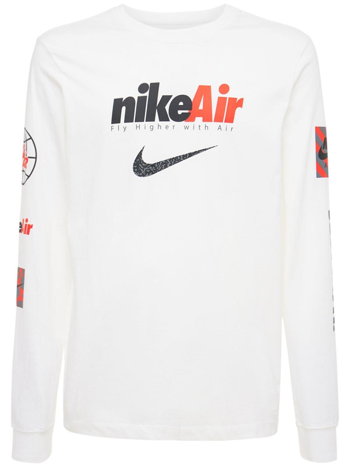 Nike Swoosh By Air Long T-shirt in White | Lyst