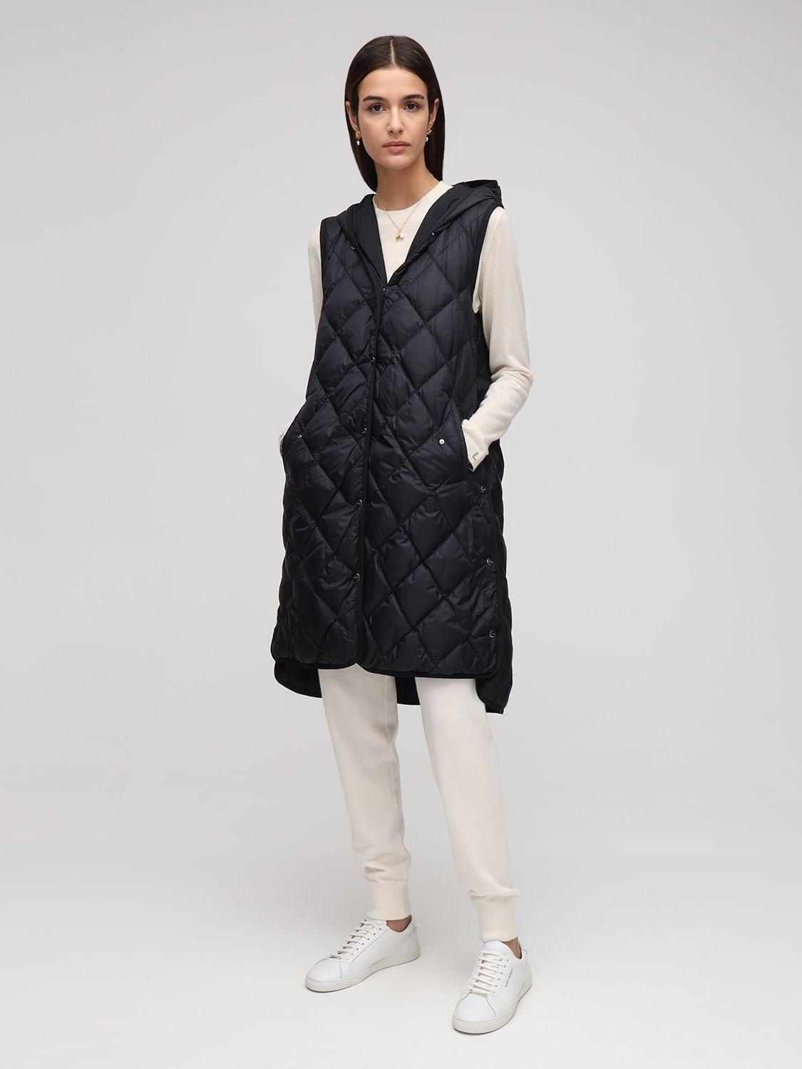 Max Mara Waterproof Tech Quilted Down Vest in Black Lyst