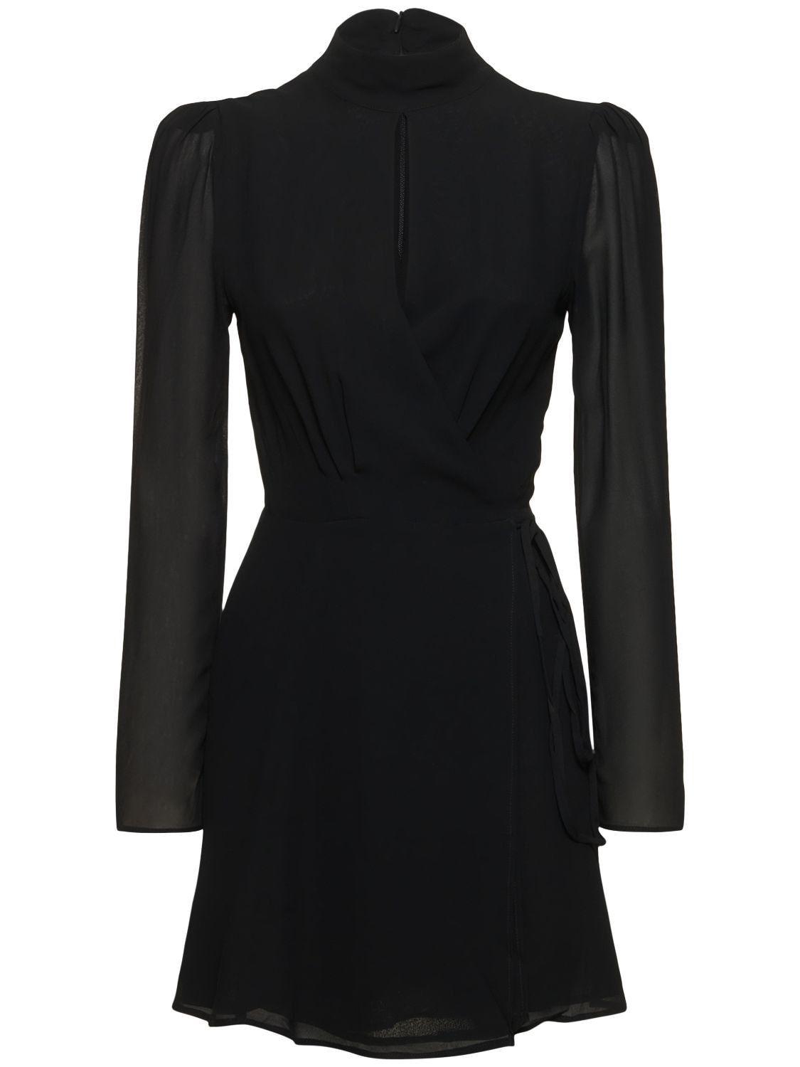 Reformation Ottessa Knitted Mini Dress in Black | Lyst