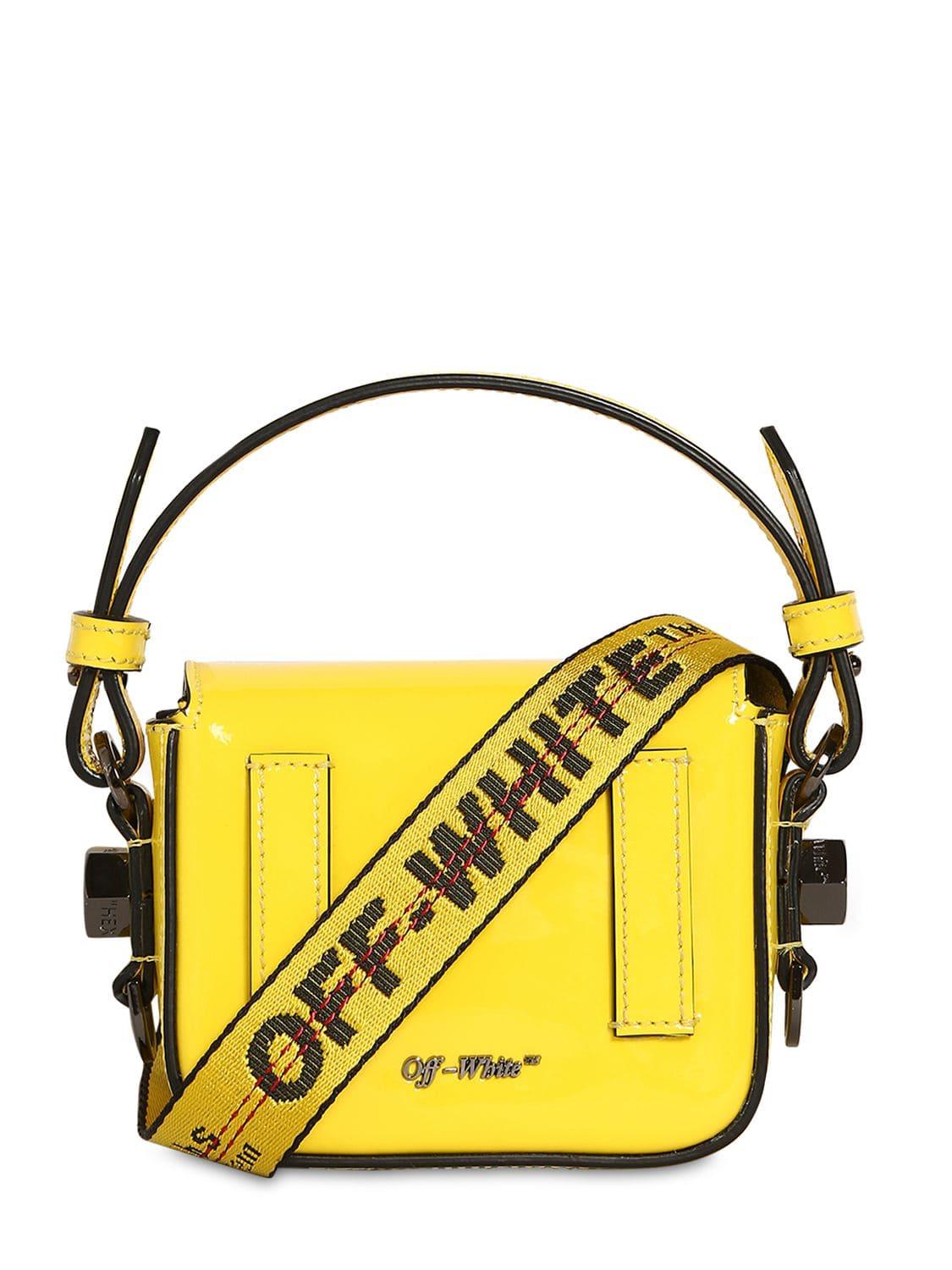 off white white bag yellow strap