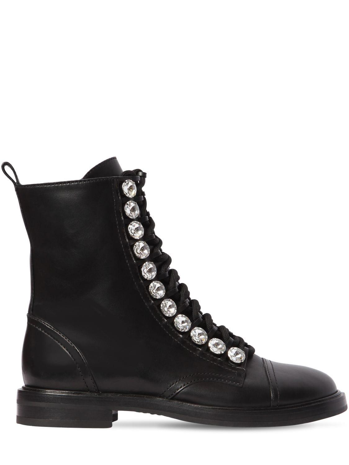 biker boots with embellishments