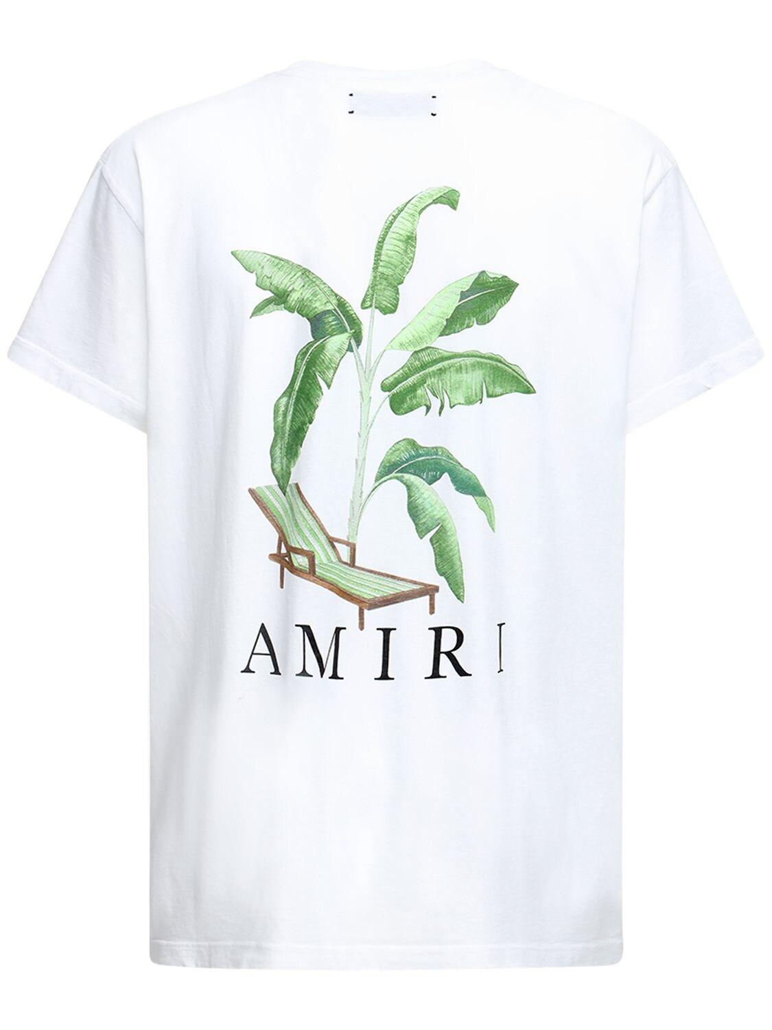 T-shirt En Jersey De Coton Imprimé Bananier Amiri pour homme en coloris  Blanc | Lyst