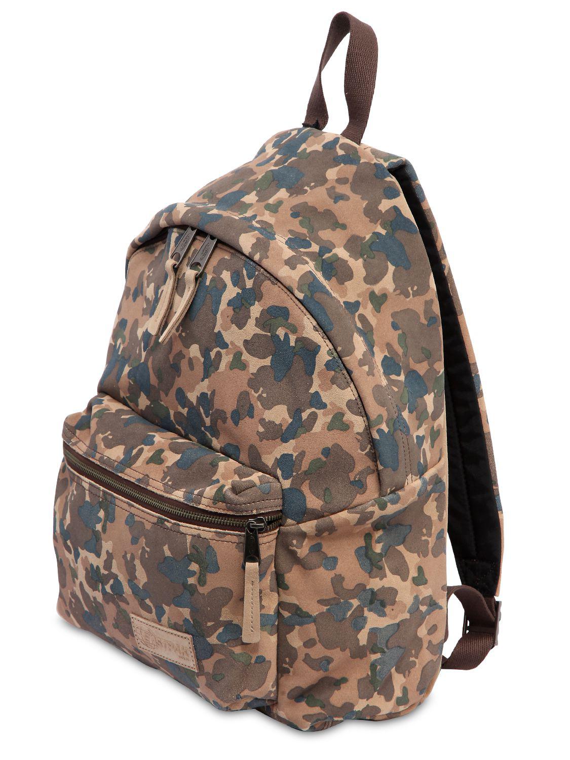 eastpak suede backpack