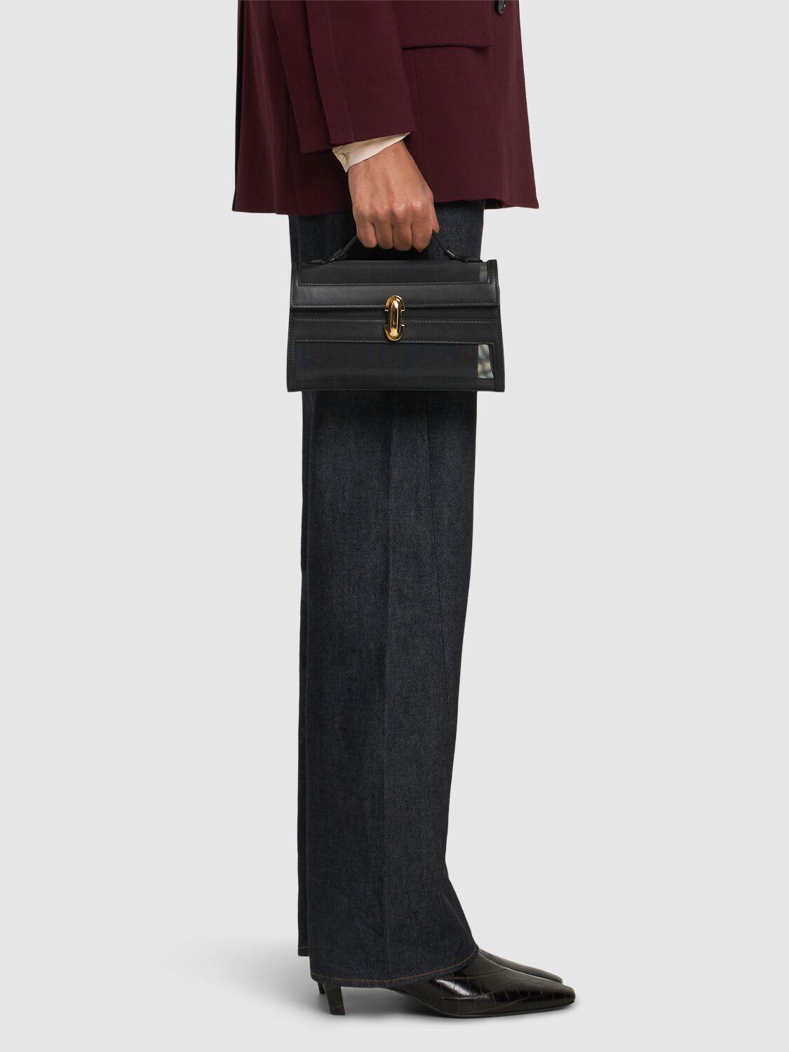 SAVETTE◆メッシュ Symmetry シンメトリーポシェット バッグ SAVETTE シンメトリーメッシュ X レザーポシェット ブラック | Lyst