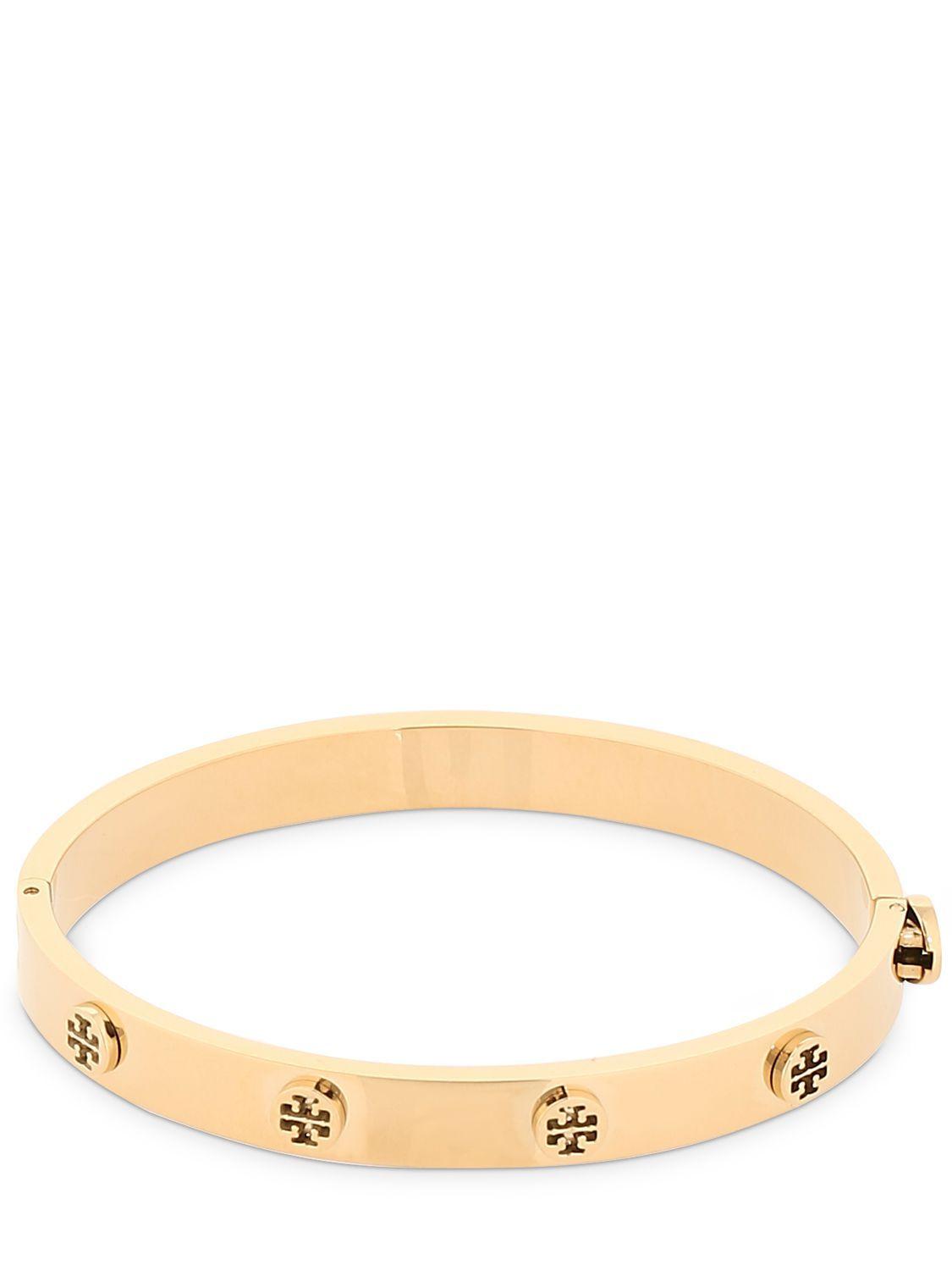 Tory burch logo top stud hinge bracelet
