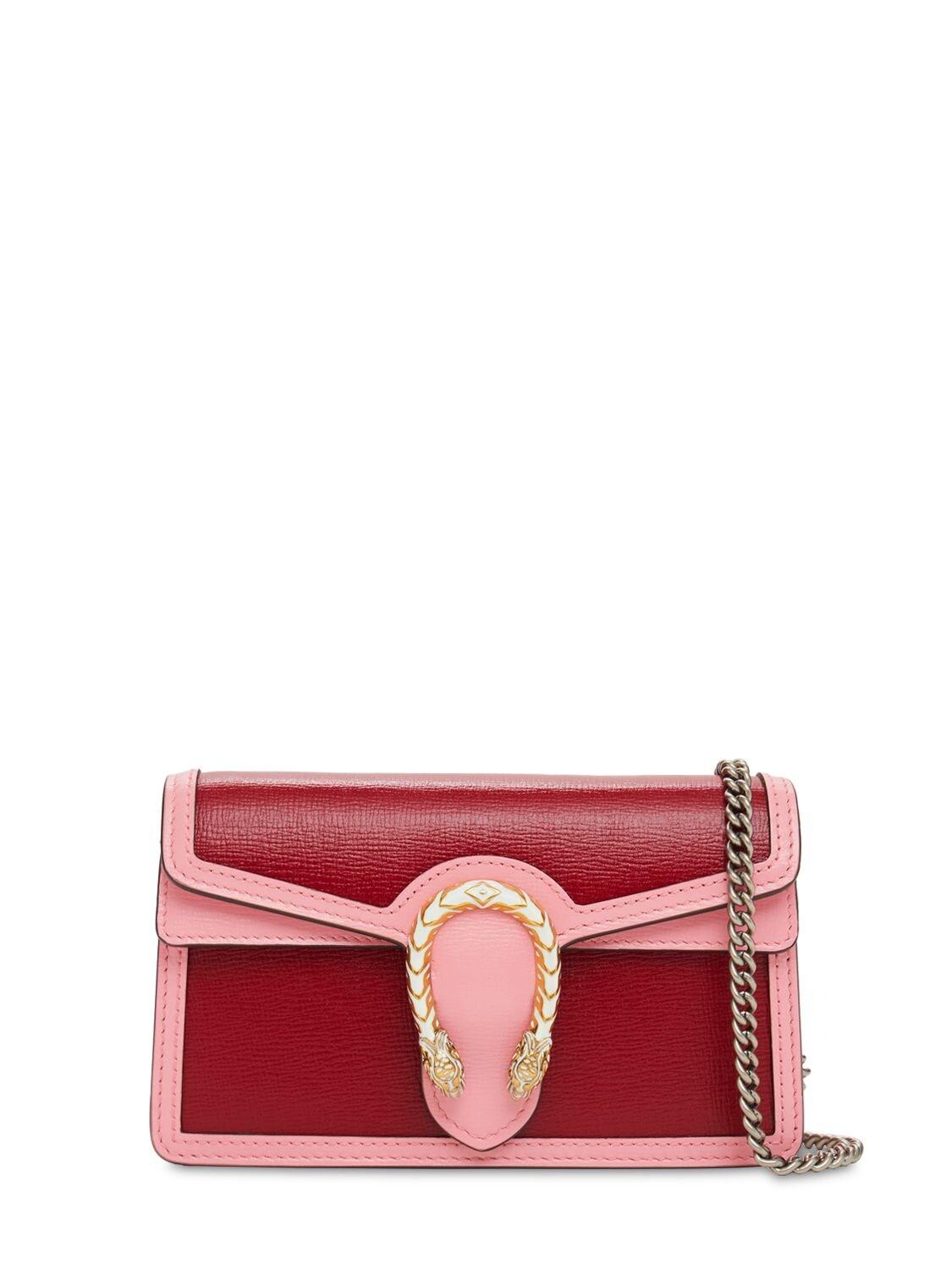 Gucci Dionysus Leather Super Mini Bag, Red - Bergdorf Goodman