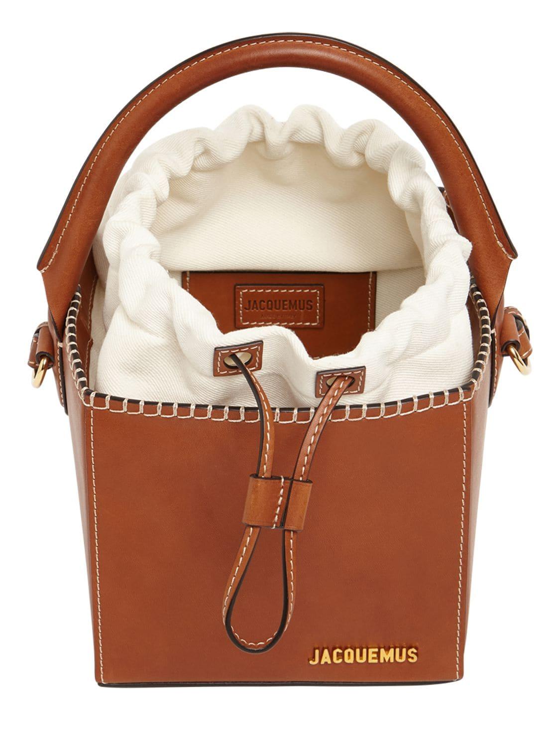 Leather Bucket Jacquemus Bucket Bag Jacquemus Le Seau Carre Square