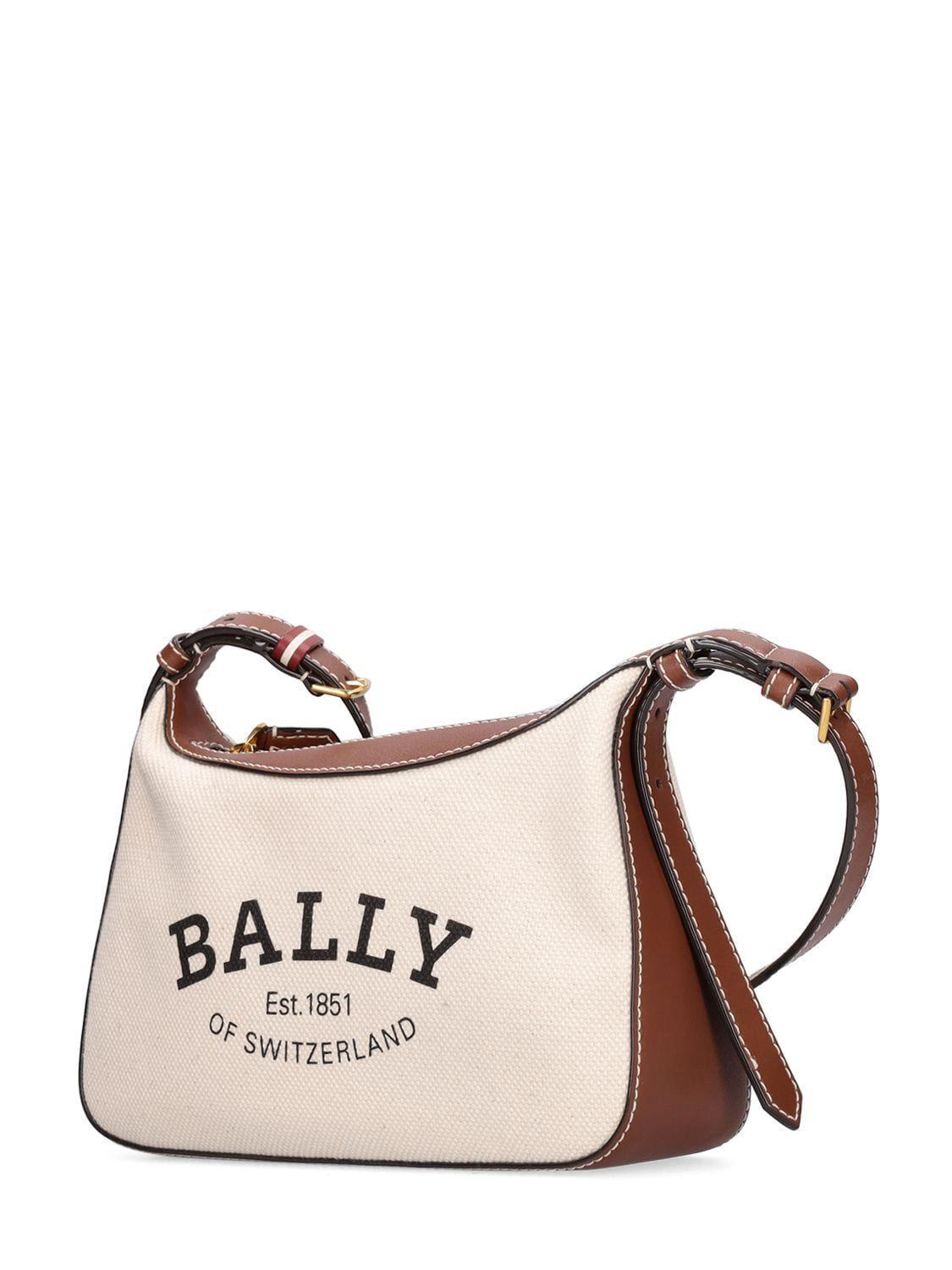 Bally Coralye.st Canvas & Leather Shoulder Bag in Natural