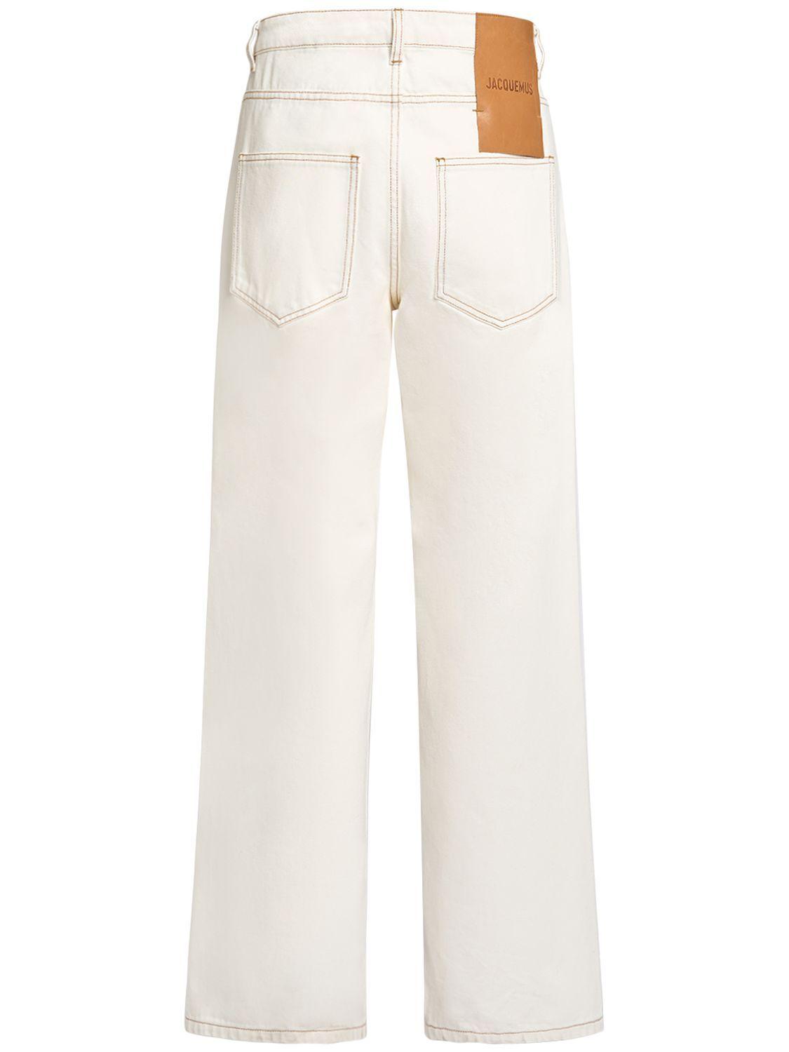 Jacquemus Le De Nîmes Droit Denim Jeans in White for Men | Lyst