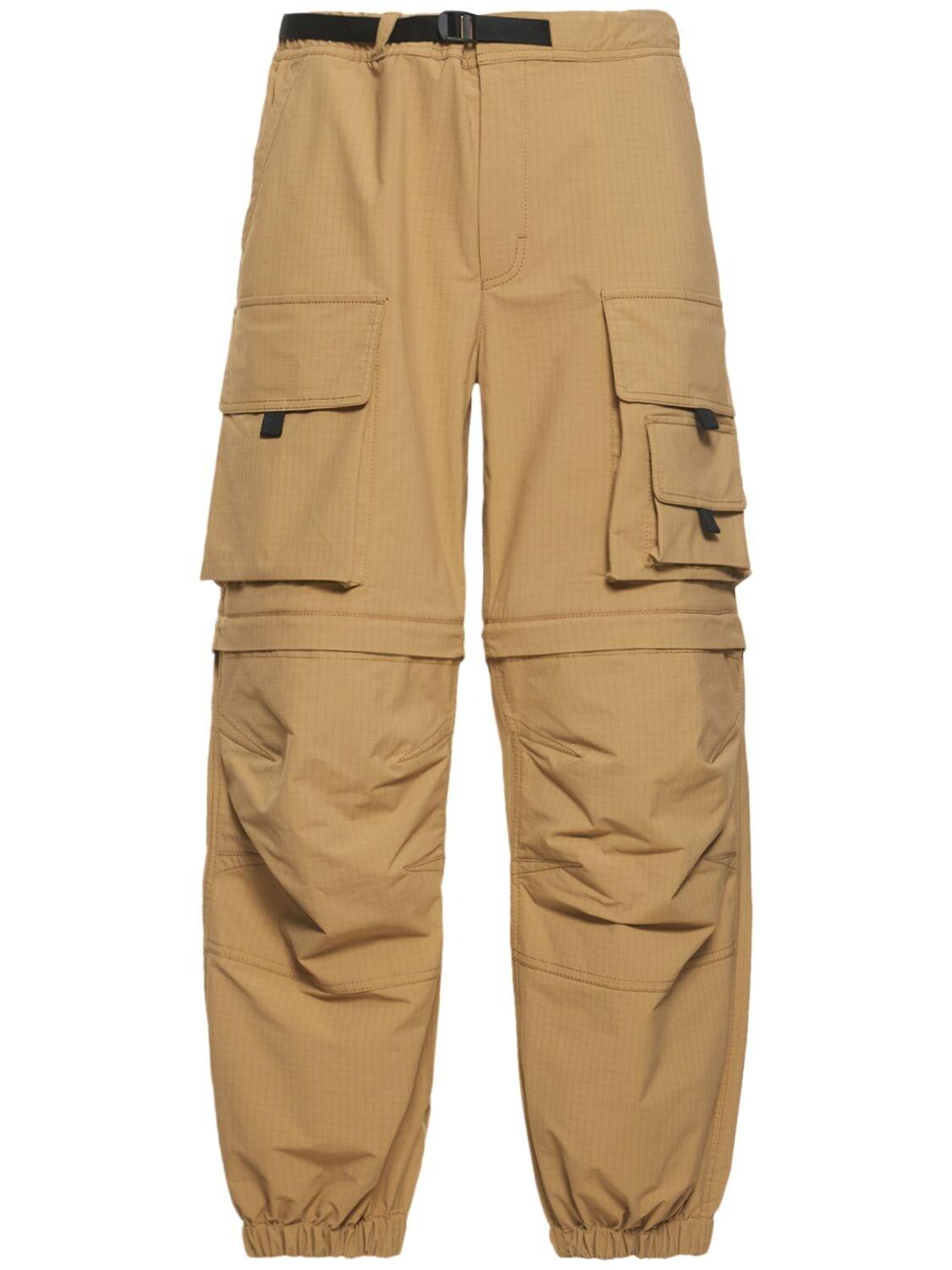 MSGM Cotton Ripstop Cargo Pants in Beige (Natural) for Men | Lyst