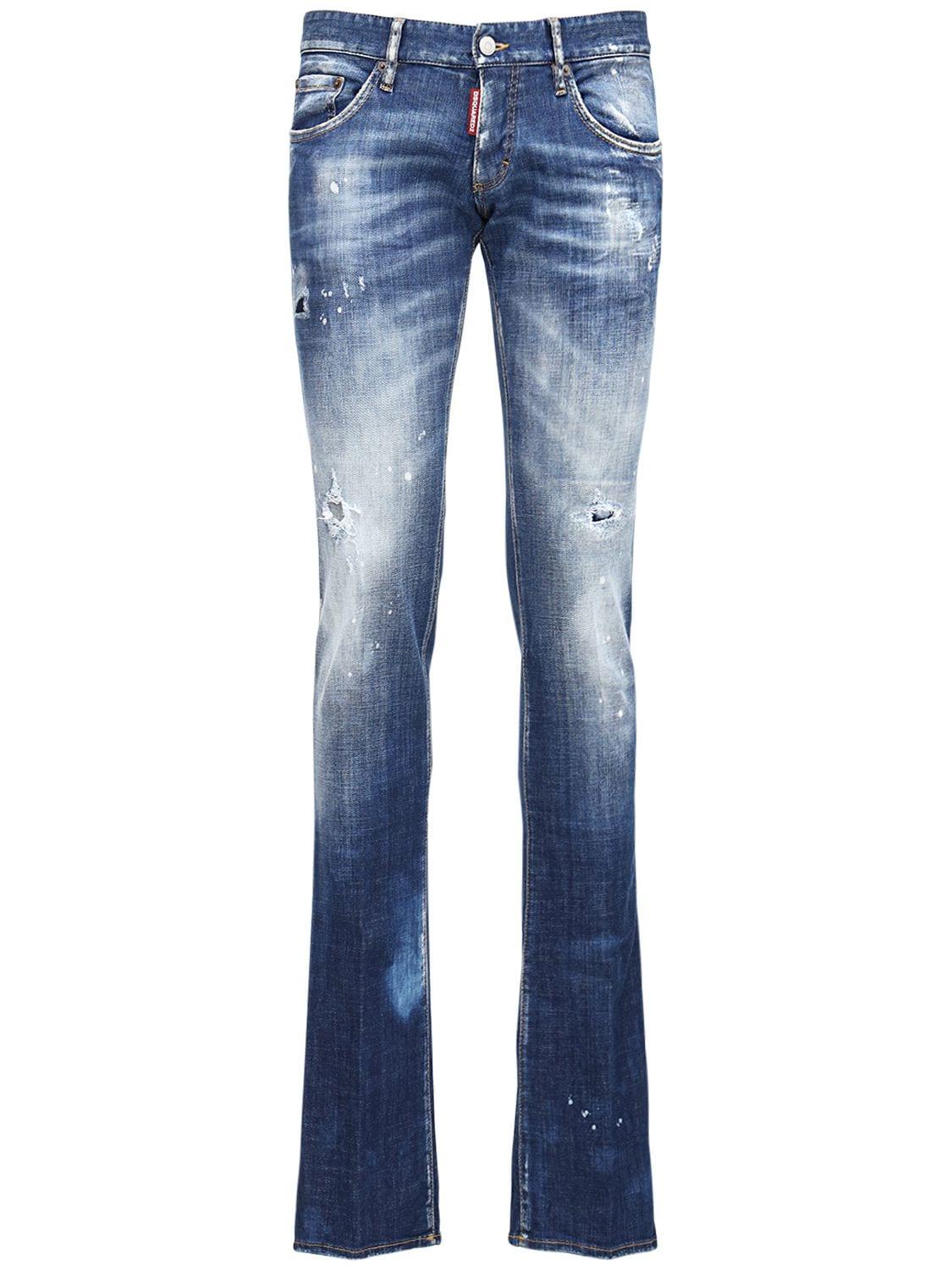 DSquared² Denim 22cm Sharpei Straight Leg Stretch Jeans in Blue for Men |  Lyst
