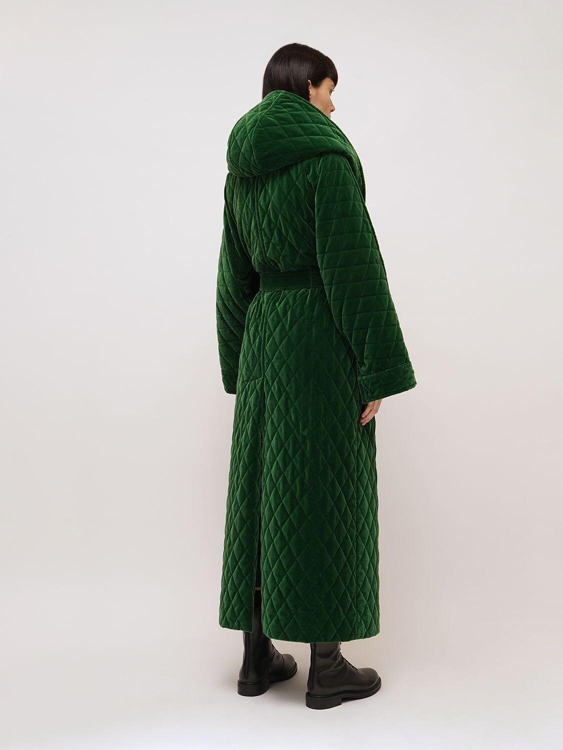 Max Mara Stretch Velvet Cotton Quilted 