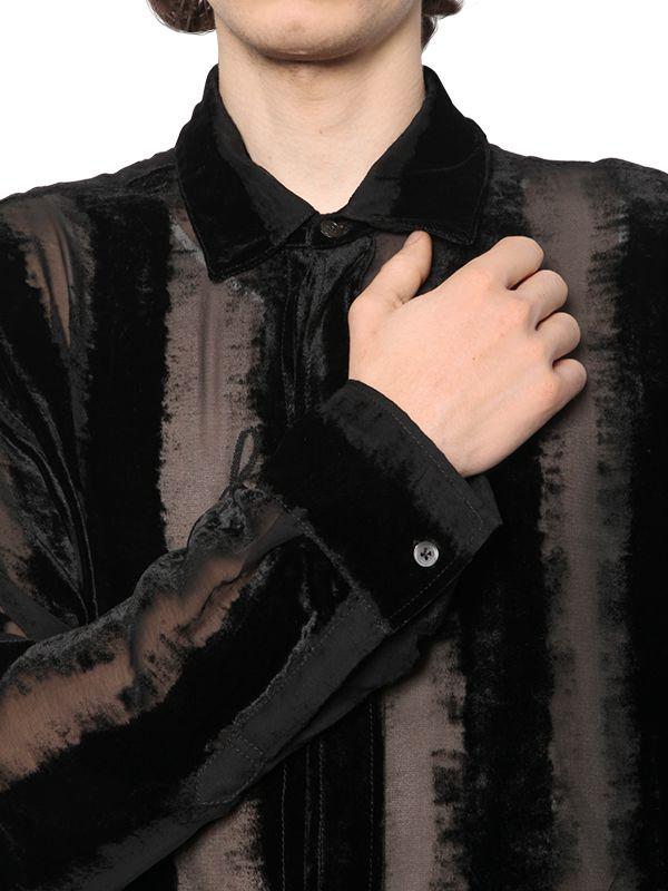 Ann Demeulemeester Striped Silk Blend 