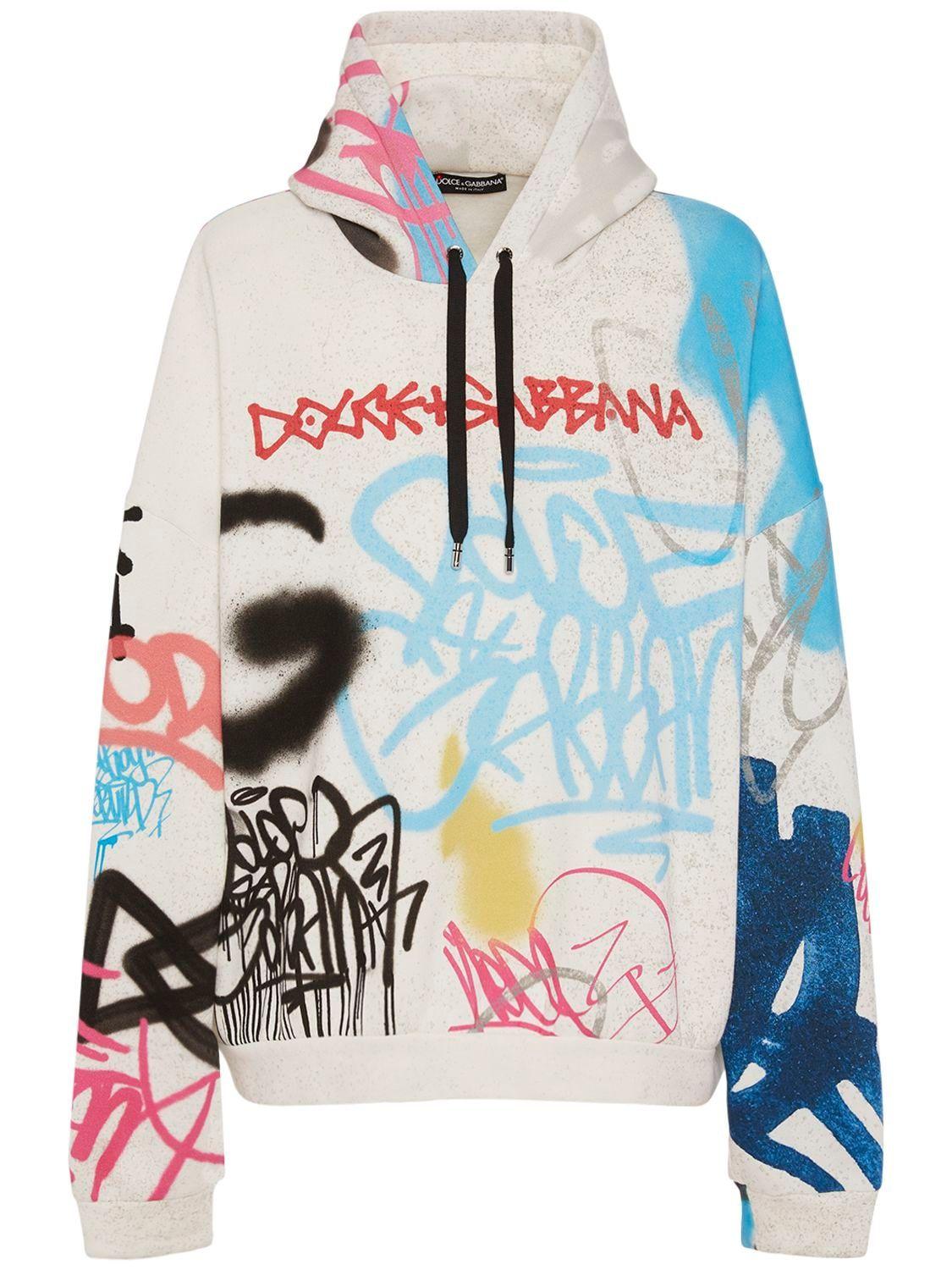 Graffiti print sweatshirt sale