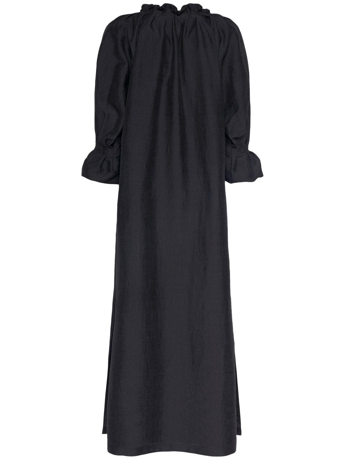 ワンピース MAX MARA BLACK LINEN STRANO DRESS Max Mara Strano Long Linen Dress in Black | Lyst