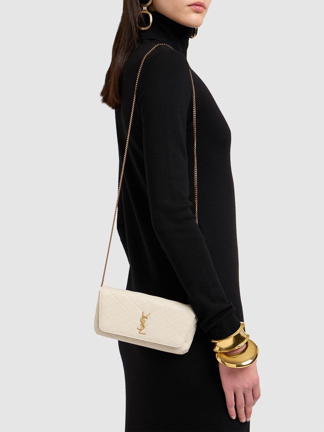 Saint Laurent Mini Gaby Quilted Blanc Vintage Leather Shoulder Bag New