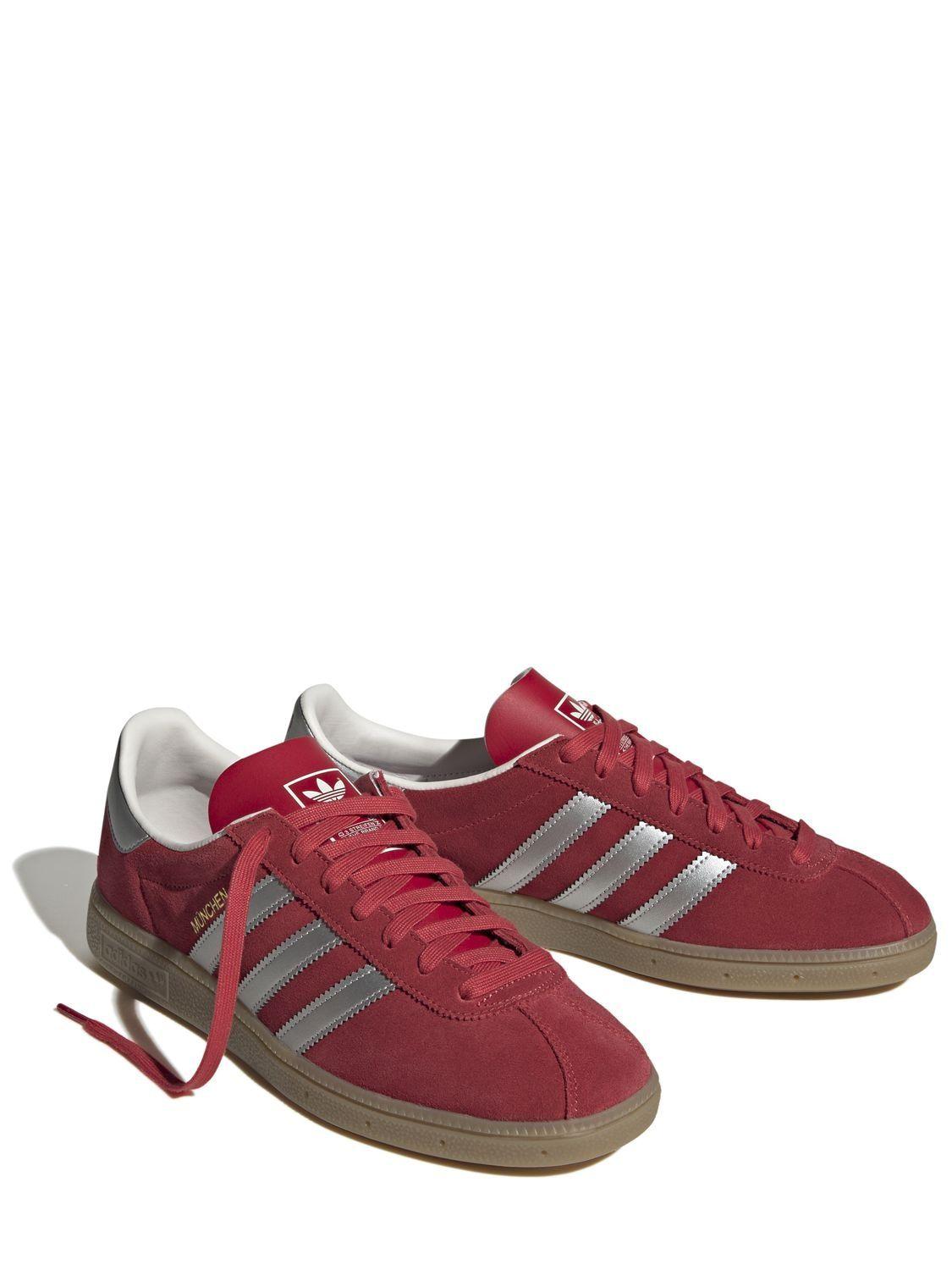adidas Originals Munchen Sneakers in Red for Men | Lyst