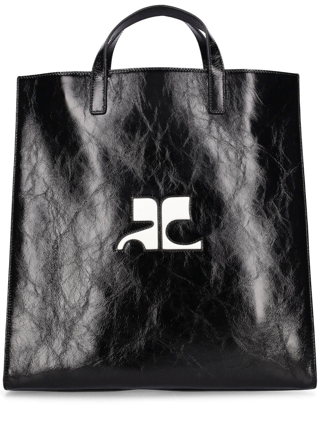 Courrèges Heritage leather tote bag - Grey