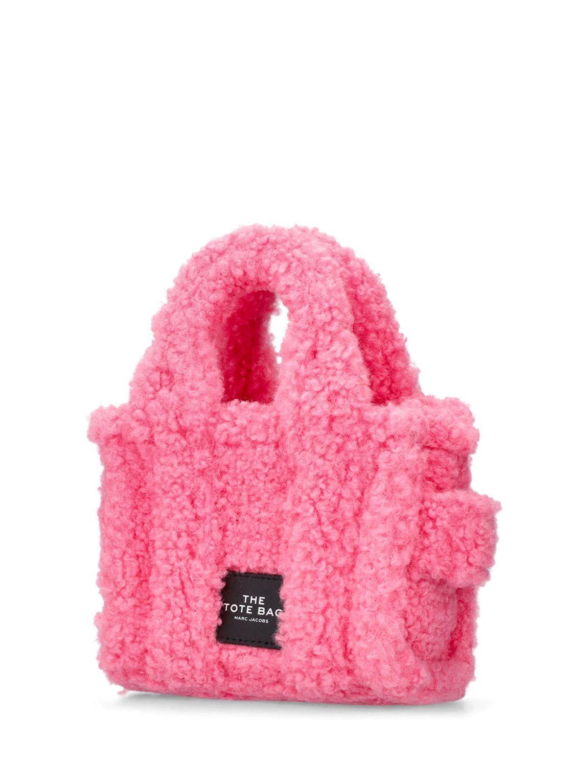 Marc Jacobs Micro Faux Teddy Tote Bag in Pink | Lyst