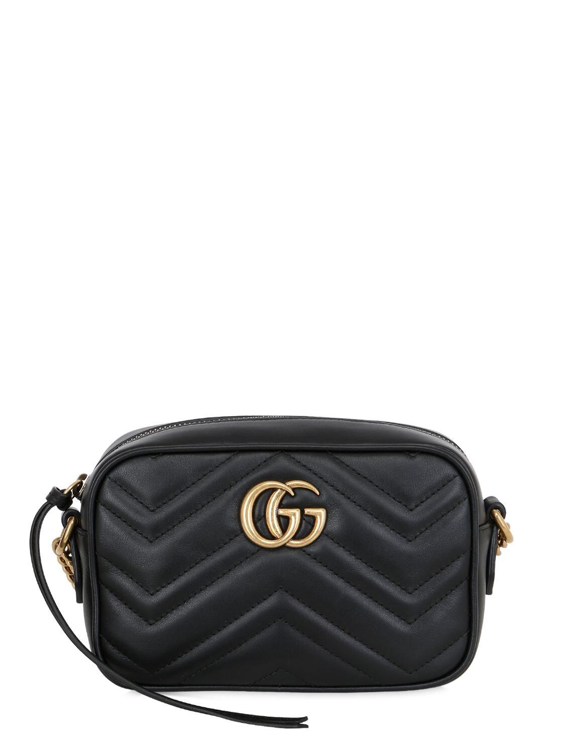 Gucci Mini Gg Marmont 2.0 Leather Bag in Black - Save 20% - Lyst