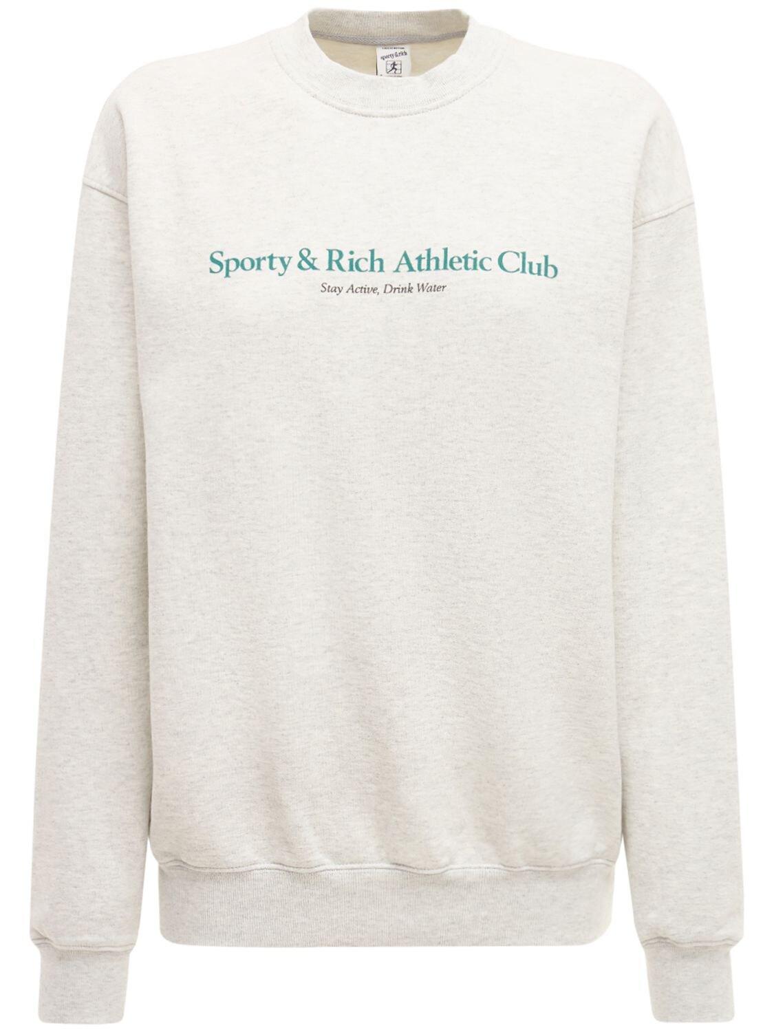 Sporty & Rich Athletic Club Sweatshirt in Gray | Lyst