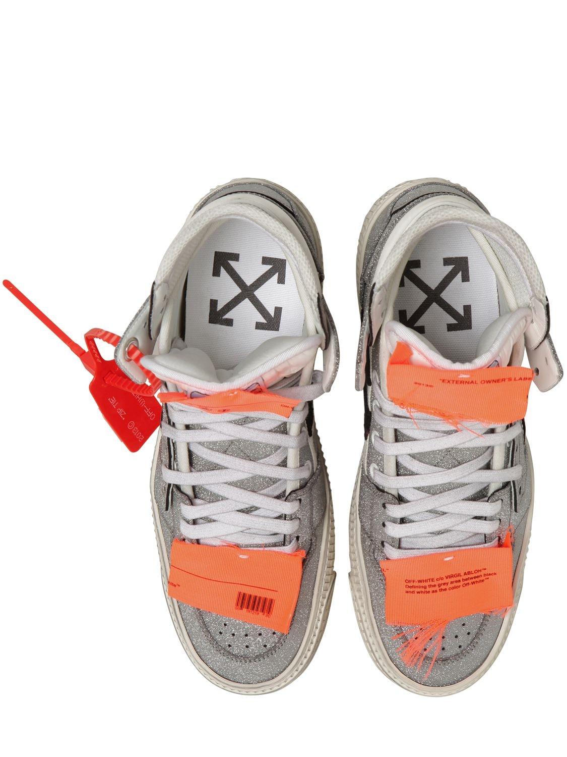 Sneakers "Off Court" In Pelle Glitter 20Mm di Off-White c/o Virgil Abloh in  Metallizzato | Lyst