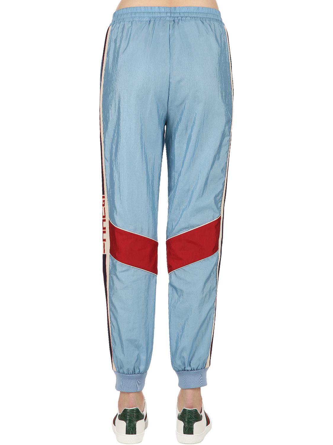 gucci blue track pants