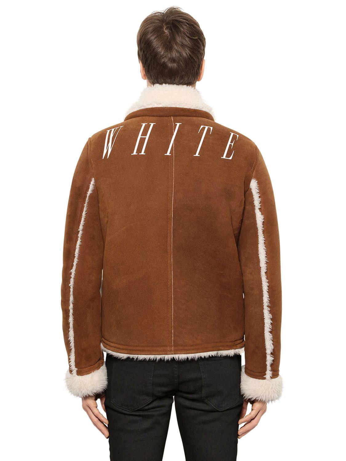 off white shearling coat