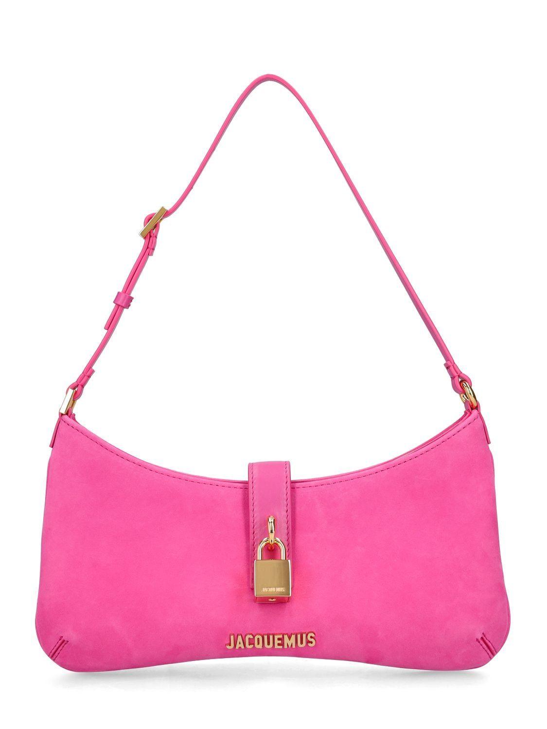 Jacquemus Le Bisou Cadenas Suede Shoulder Bag in Pink | Lyst