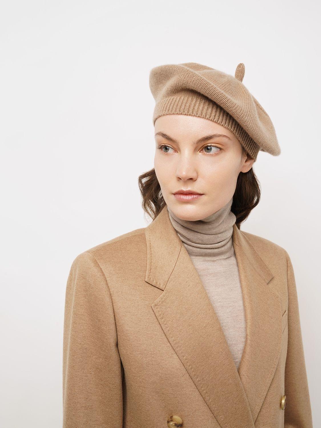 Cappello Evelin In Maglia Di Cashmere di Max Mara in Neutro - Lyst
