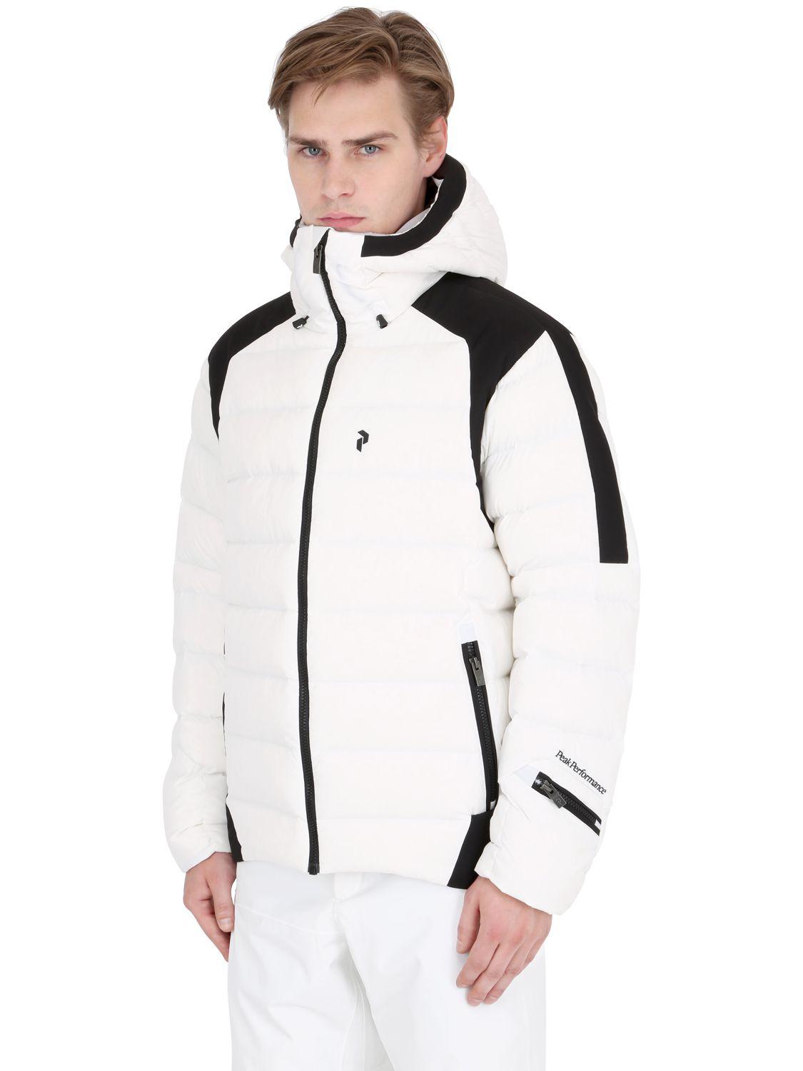 peak performance white ski jacket