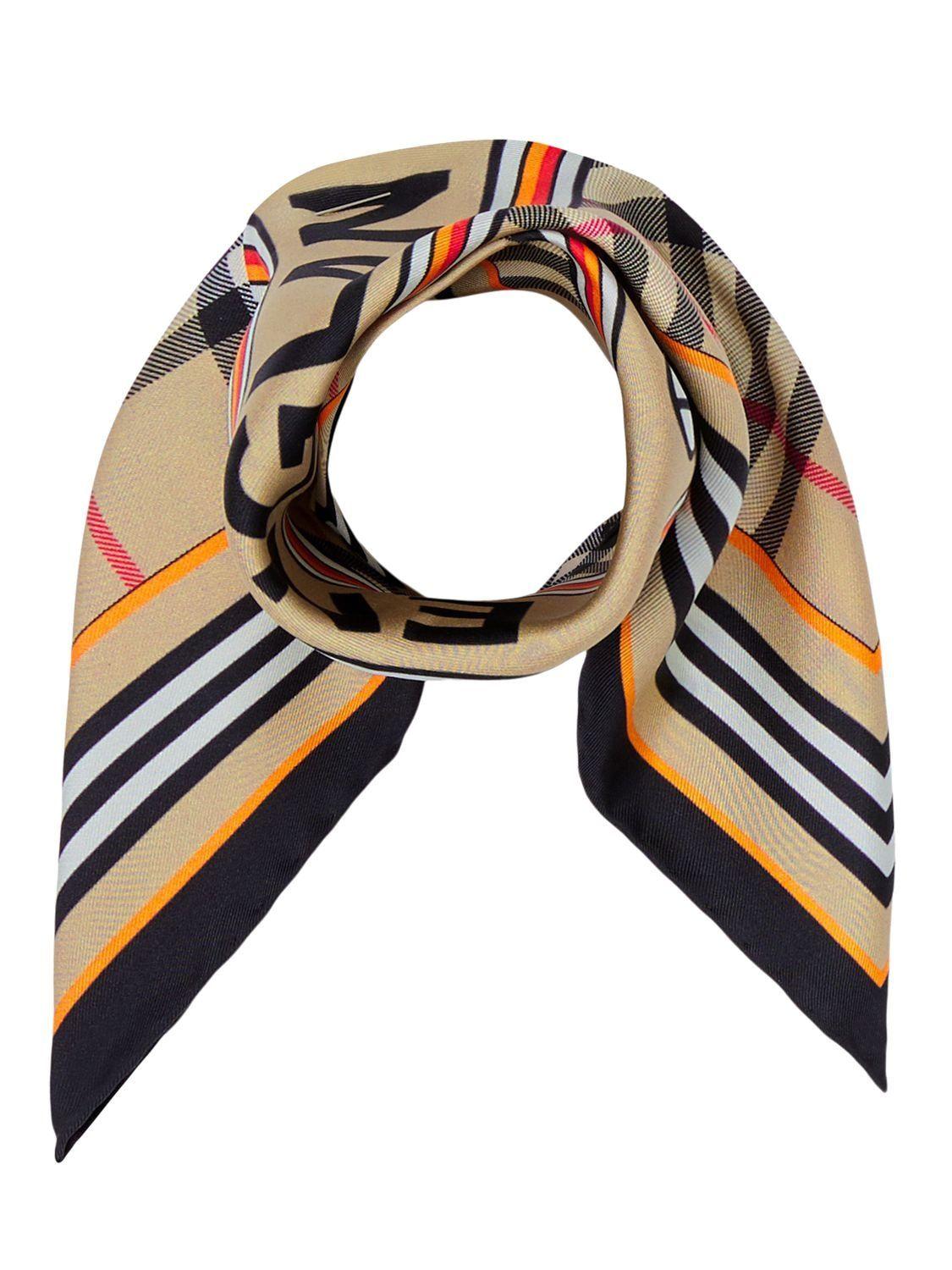 Burberry silk hotsell square scarf