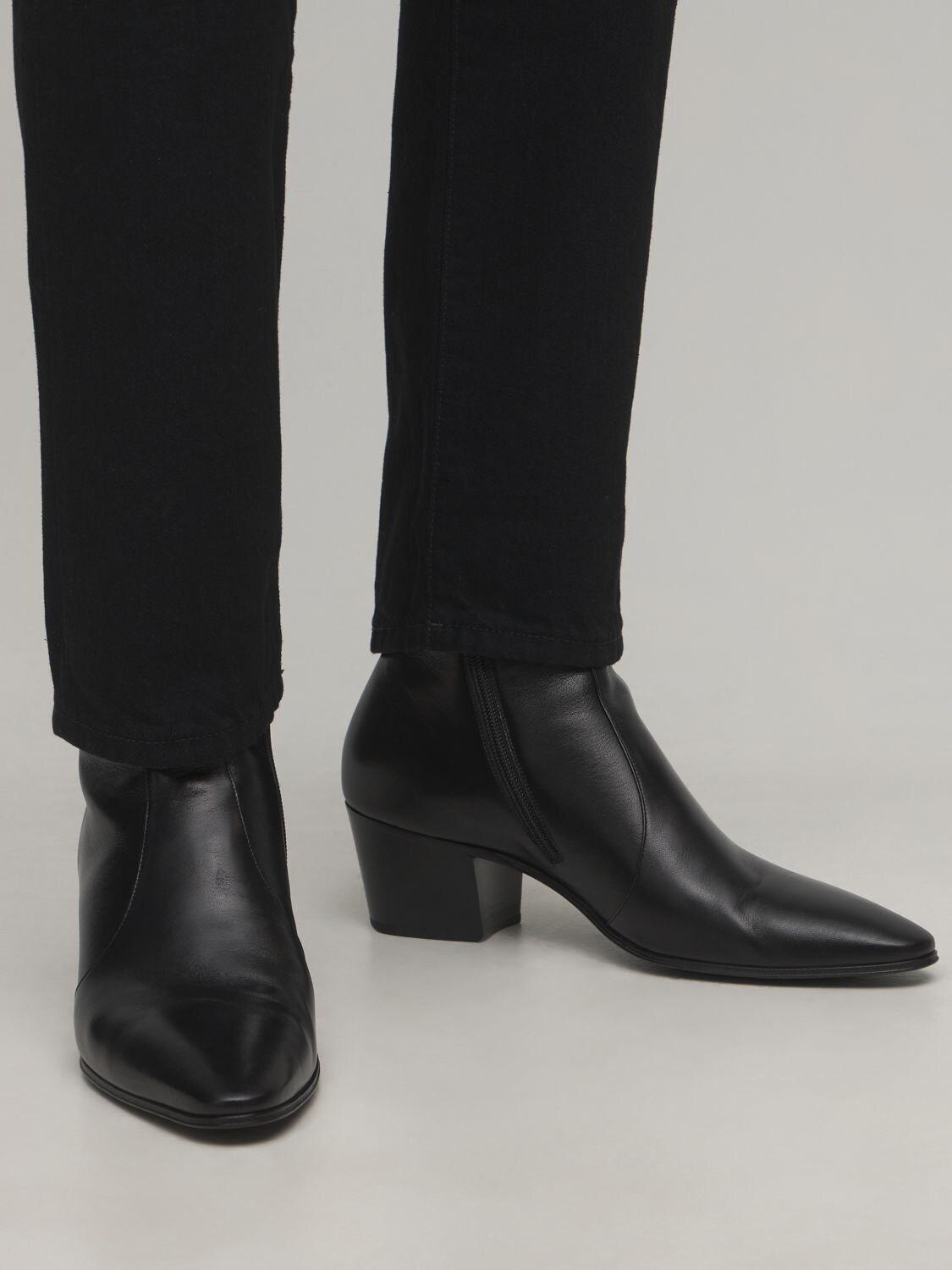 ysl leather boots