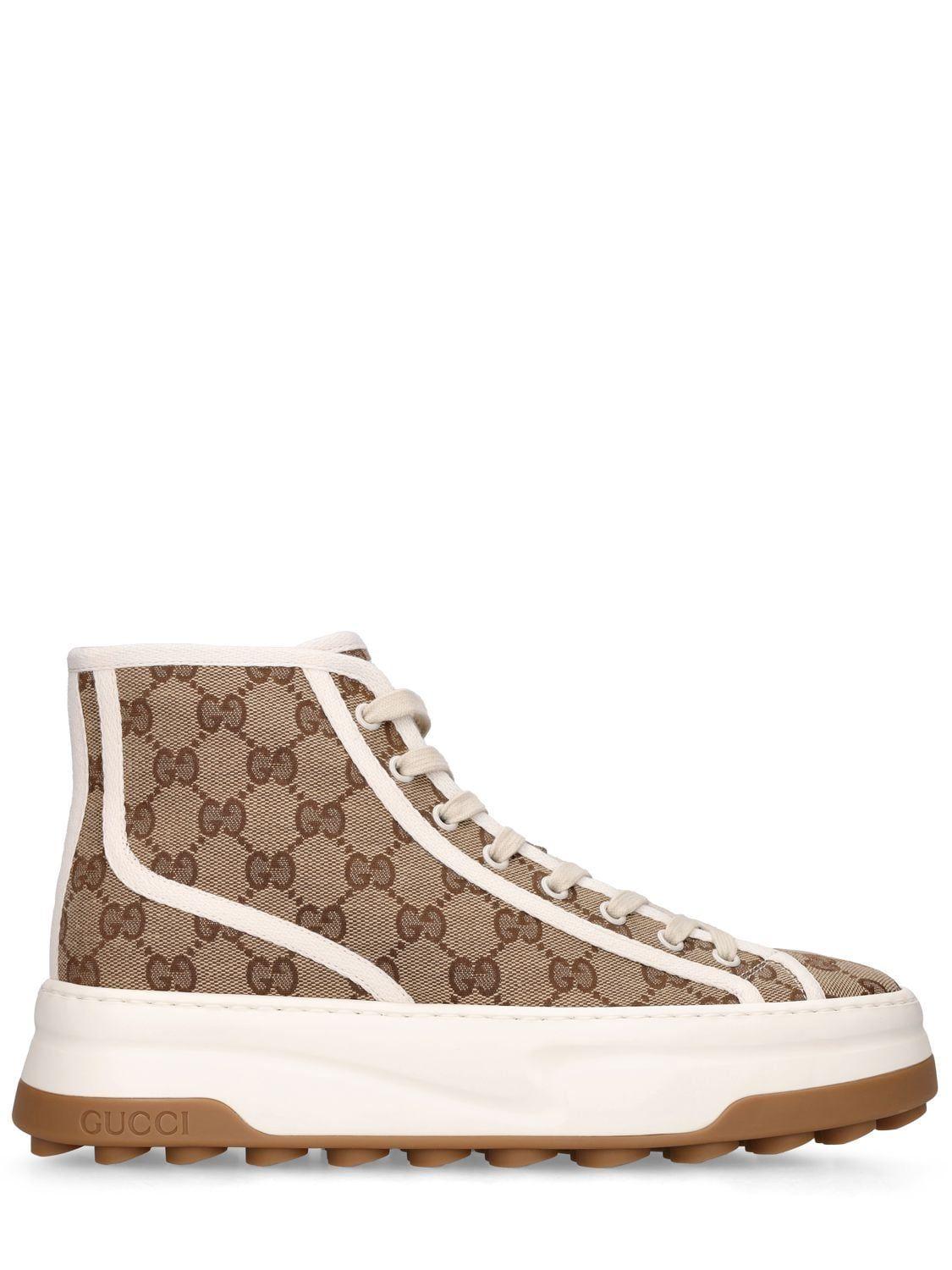 Gucci 50mm Tennis Treck Sneakers in Natural | Lyst