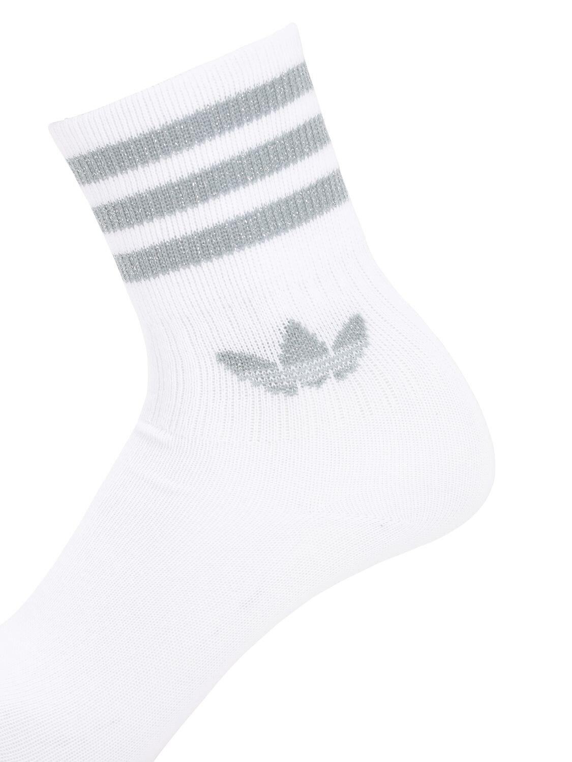 Socks adidas Originals 2Pack Mid Cut Full Glitter Crew Socks (GD3455) â Queens ð