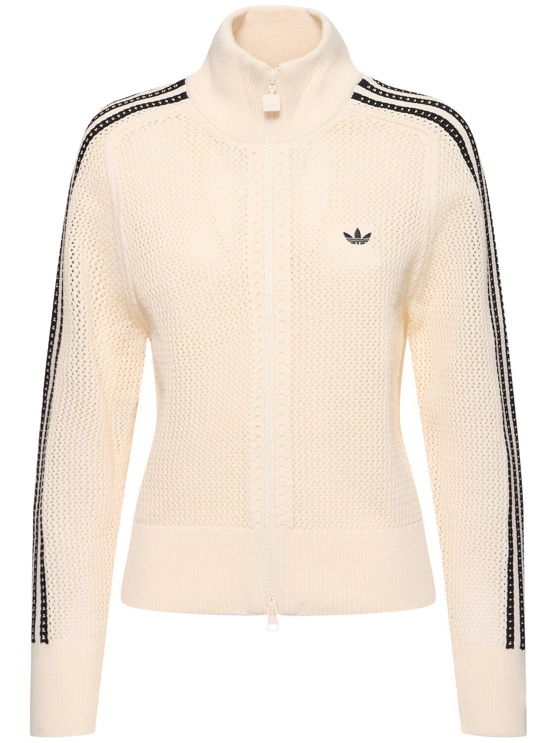 【Adidas】Originals Premium Crochet Track Top adidas Women's Originals Premium Crochet Track Top | ShopSimon