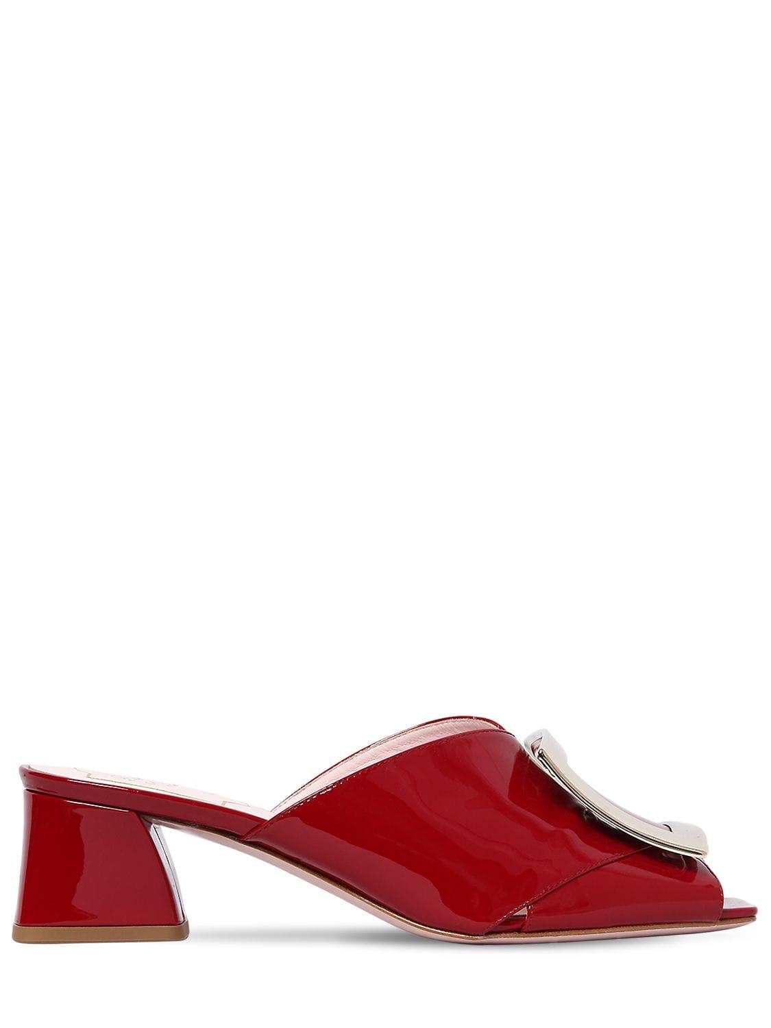 Roger Vivier \n Red Patent Leather Mules & Clogs - Lyst
