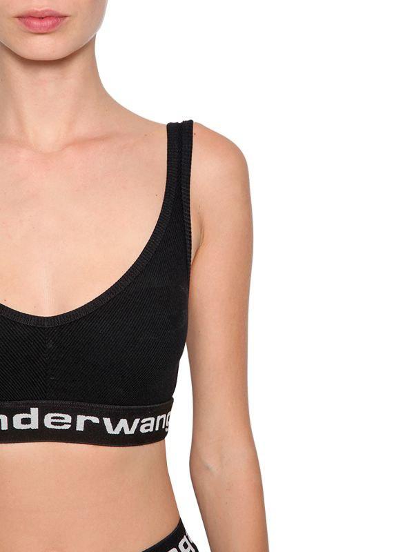 alexander wang logo bra