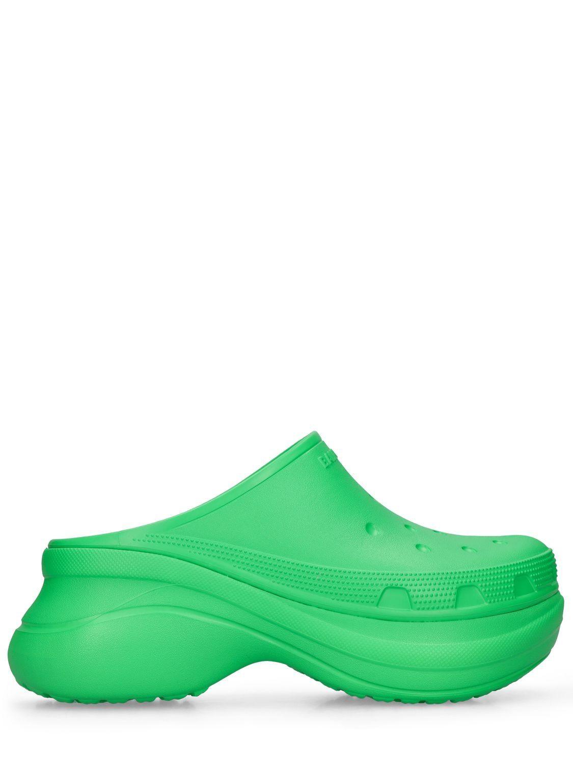 Balenciaga 85mm Crocs Rubber Pool Mules in Green | Lyst