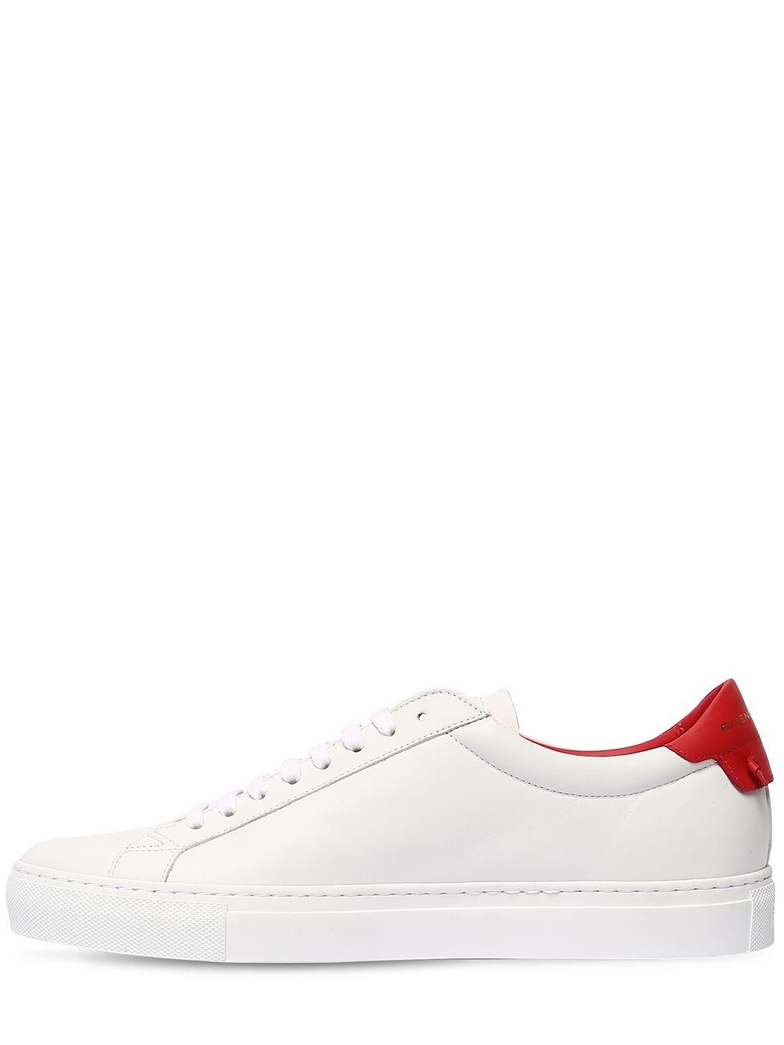 Givenchy Urban Street Leather Sneakers in Red (White) for Men - Lyst