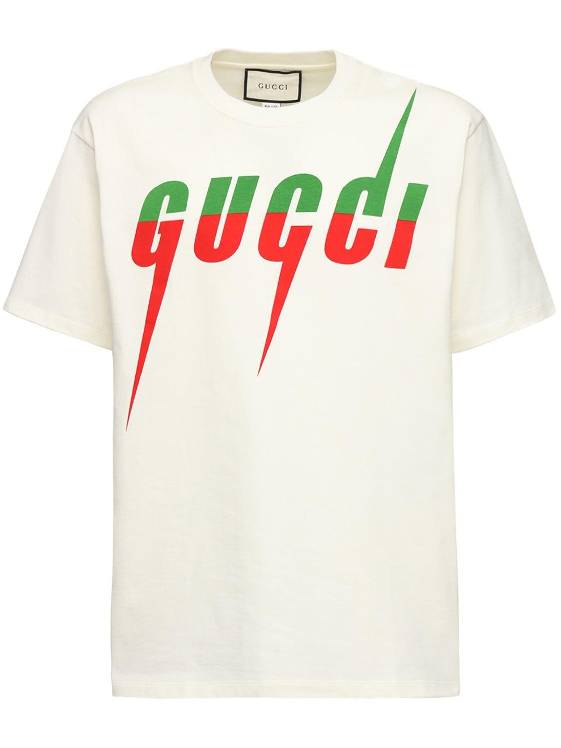 white gucci tee shirt