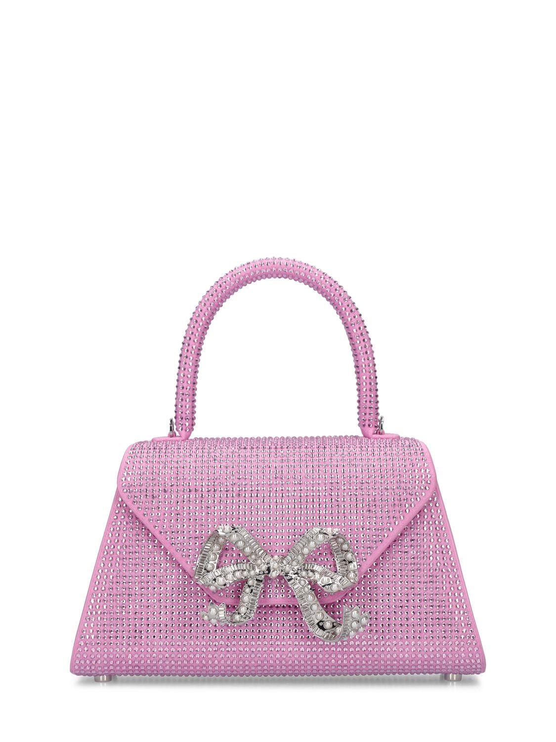 SelfPortrait Mini Hotfix Bow Envelope Top Handle Bag in Pink Lyst