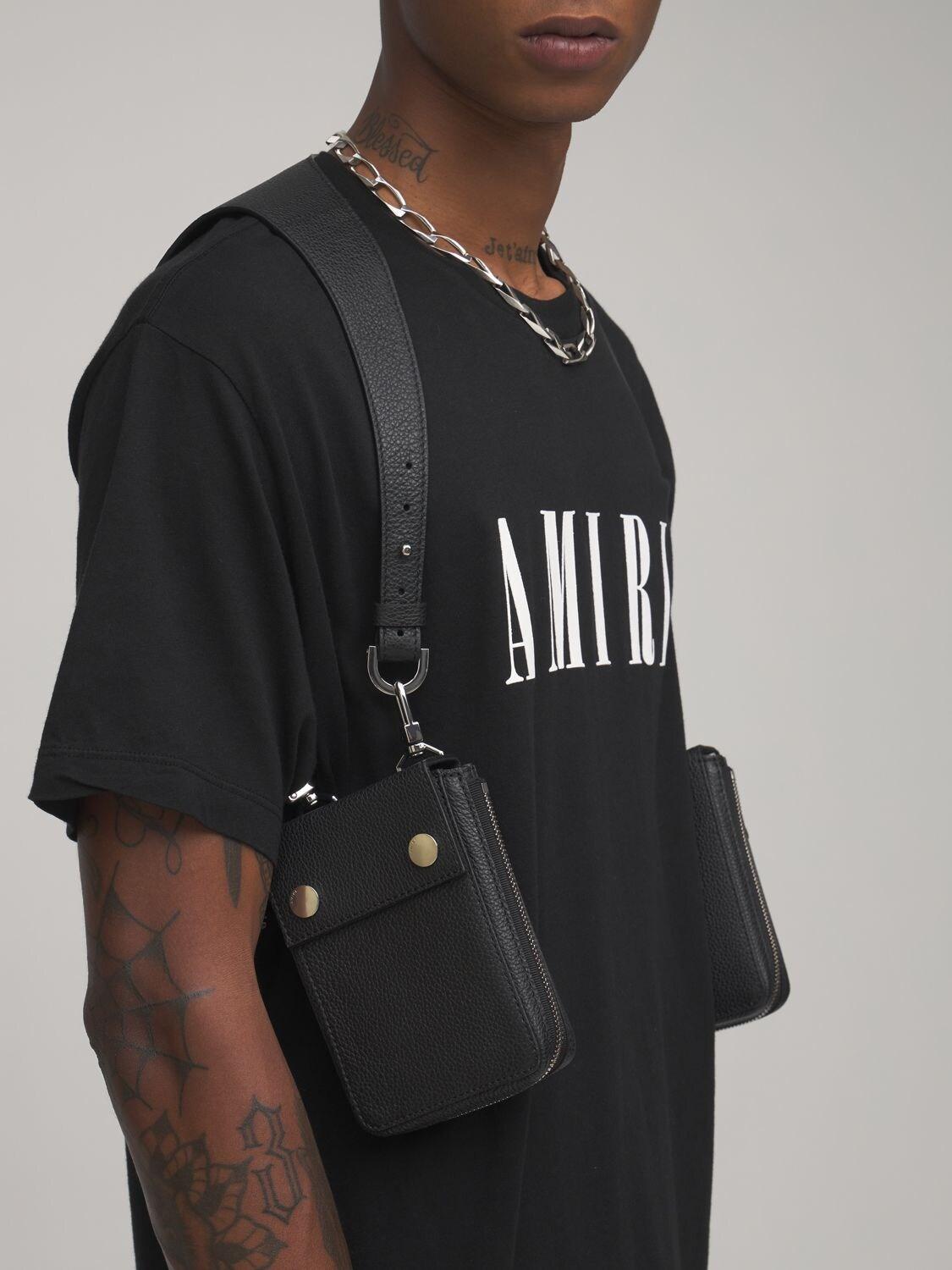 Amiri Leather Harness Bag in Black for Men | Lyst