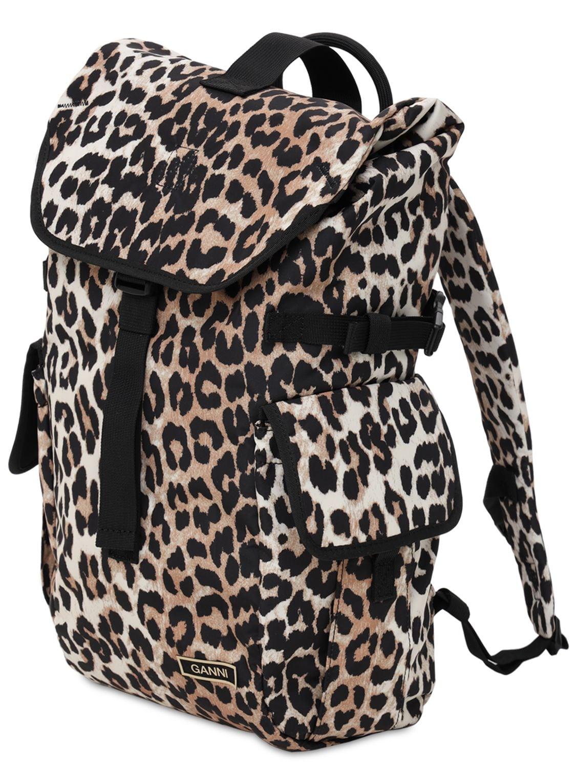 Ganni Rucksack Aus Technostoff Mit Druck In Schwarz Lyst