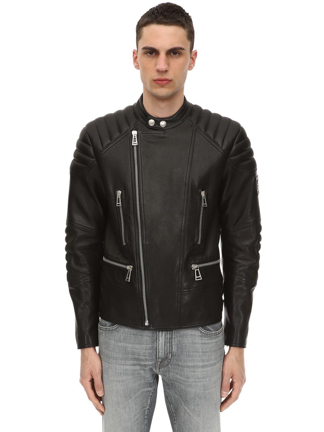 Belstaff Sidney Leather Jacket in Black for Men - Lyst